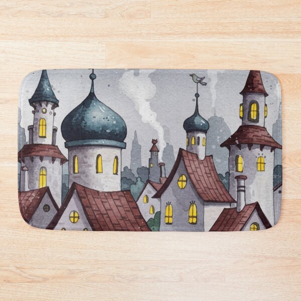 Item preview, Picturesque town at night  designed and sold by Design4uStudio.