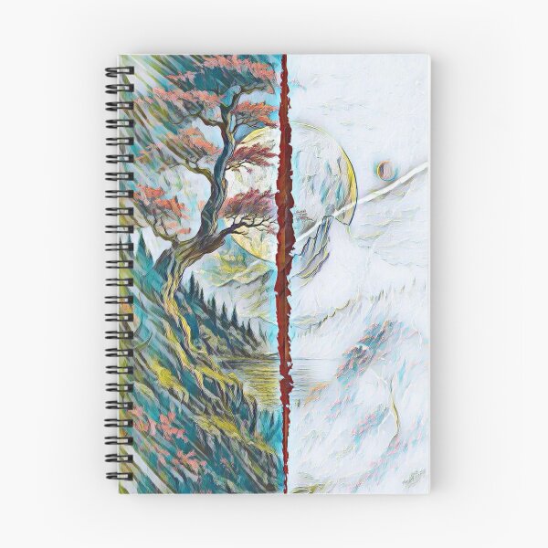 Item preview, Rift of Life and Silence – Dual Abstract Landscape designed and sold by WittyUnknown.