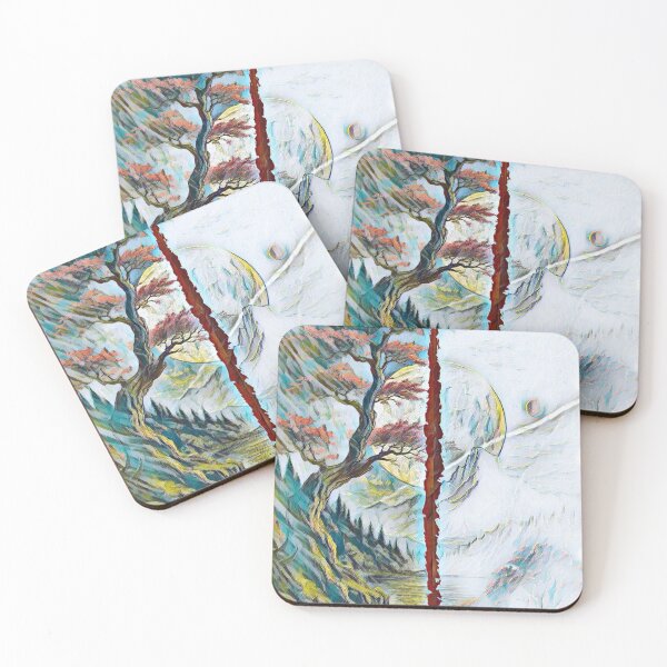 Item preview, Rift of Life and Silence – Dual Abstract Landscape designed and sold by WittyUnknown.