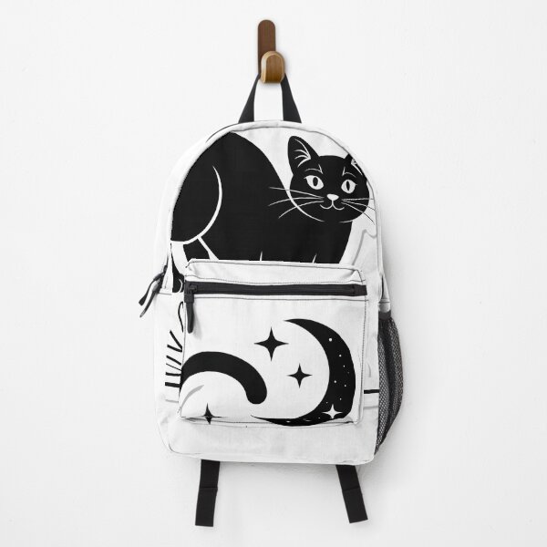 Item preview, Black Cat Lucky Night Minimal Halloween Sticker | Spooky Cute Charm Cat Art designed and sold by GiftsForge.