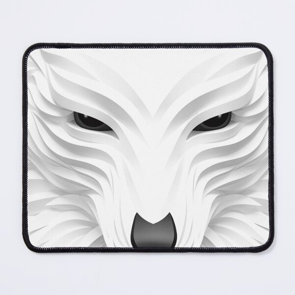 Item preview, 3D Paper Wolf — Geometric White Wolf Mask Art designed and sold by AmetistLight.