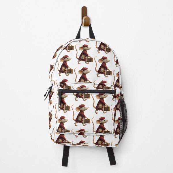 Item preview, Stitched Travel Mouse – Cozy Embroidery-Style Animal Art designed and sold by olenadykun.ai.