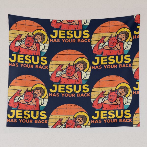 Item preview, Jesus Has Your Back Jiu Jitsu Retro Christian Men Women Kids designed and sold by bellacalixtas.