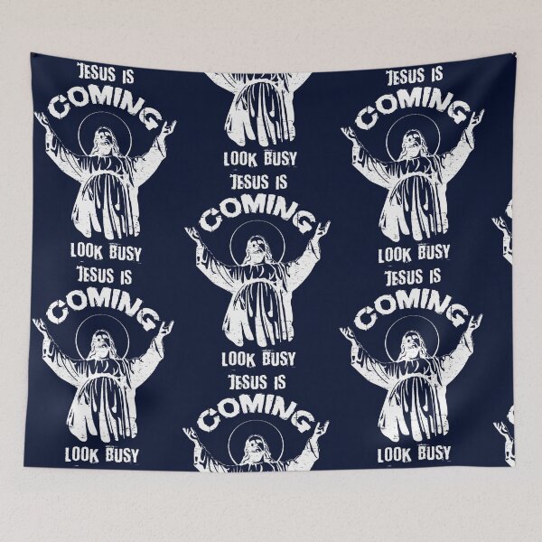 Item preview, Jesus Is Coming Look Busy Christus Funny Easter Resurrection God Savior Bible Humor Gift Idea (white designed and sold by bellacalixtas.