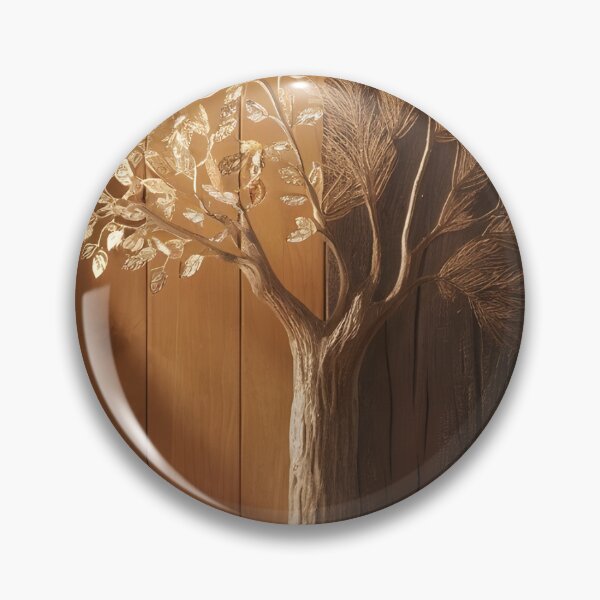 Item preview, Golden Duality: Sunlit & Shadowed 3D Tree Wood Relief designed and sold by Haji-S.