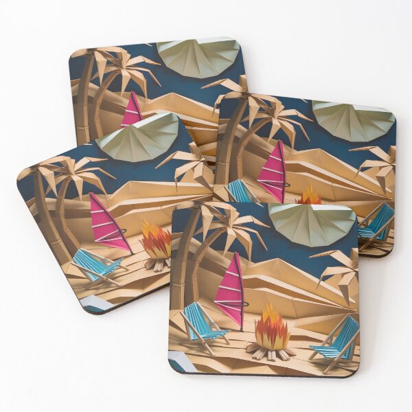 Item preview, Paper Paradise: Origami Beach Campfire Escape designed and sold by Haji-S.