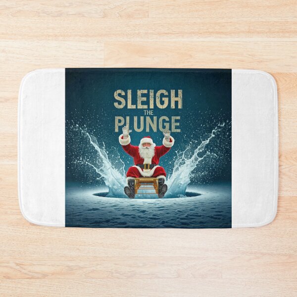 Item preview, 	 Sleigh the Plunge  - Funny Cold Plunge Winter Holiday Pun Cover designed and sold by FitEnvy.