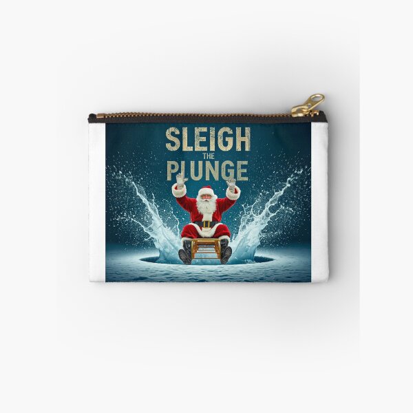Item preview, 	 Sleigh the Plunge  - Funny Cold Plunge Winter Holiday Pun Cover designed and sold by FitEnvy.