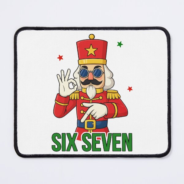 Item preview, Six Seven Nutcracker Funny Hand-Sign Cartoon Design designed and sold by Sandy's Cheeky Studio.