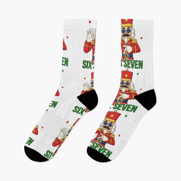 Item preview, Six Seven Nutcracker Funny Hand-Sign Cartoon Design designed and sold by The Sandy Design Store.