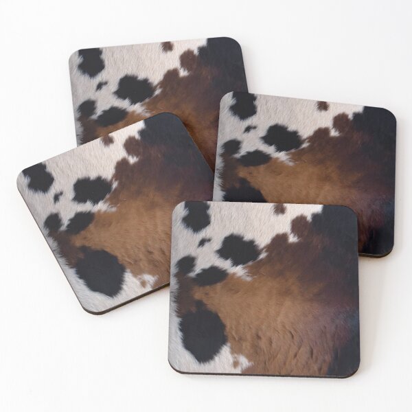 Item preview, Classic Rustic Cowhide Pattern - Timeless Black, Rich Brown & Soft White Hide Texture designed and sold by AiDigitalSanctum.