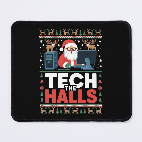 Item preview, Tech The Halls Ugly Computer Geek Festive Christmas designed and sold by BakeryDozen.