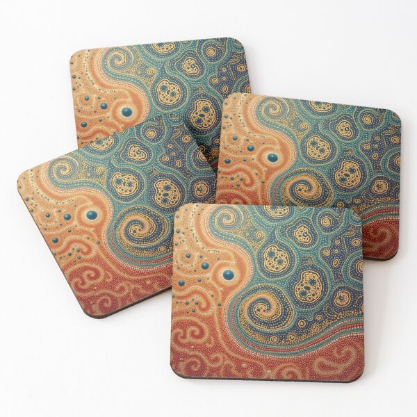Item preview, Aboriginal Inspired Dot Art - With Lava In The Ocean designed and sold by GrinGalore.