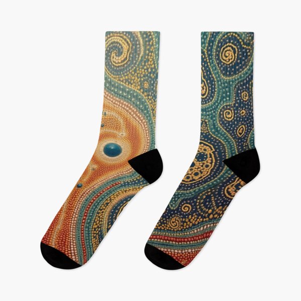 Item preview, Aboriginal Inspired Dot Art - With Lava In The Ocean designed and sold by GrinGalore.