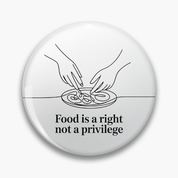 Item preview, Food Is A Right Not A Privilege Minimalist Human Rights Shirt designed and sold by WSPrintCrafter.