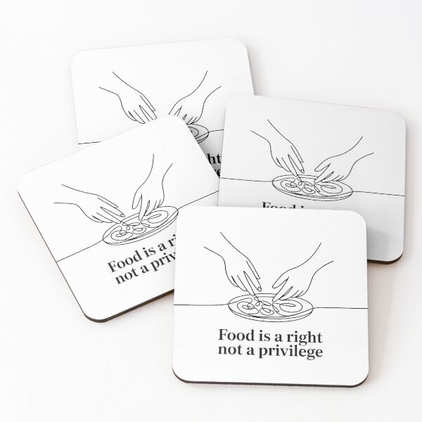 Item preview, Food Is A Right Not A Privilege Minimalist Human Rights Shirt designed and sold by WSPrintCrafter.