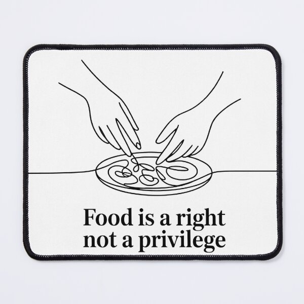 Item preview, Food Is A Right Not A Privilege Minimalist Human Rights Shirt designed and sold by WSPrintCrafter.