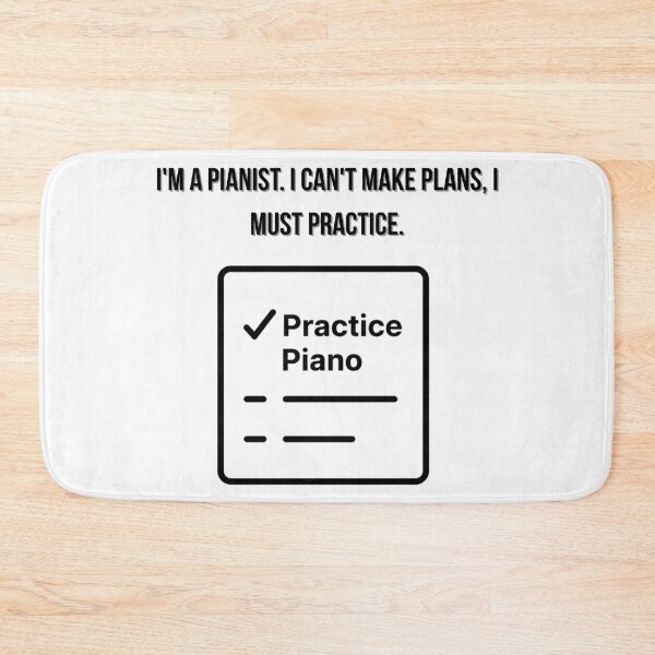 Item preview, Funny Pianist T-Shirt - 'I Can't Make Plans, I Must Practice' - Musician To-Do List Humour Tee designed and sold by INWESTOR88.