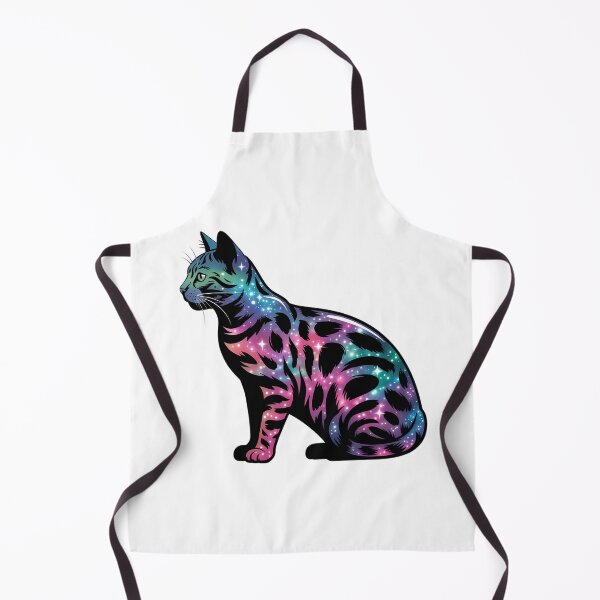 Item preview, Bengal Galaxy Spots Neon Cat Sticker | Starry Pattern Exotic Feline Art designed and sold by GiftsForge.