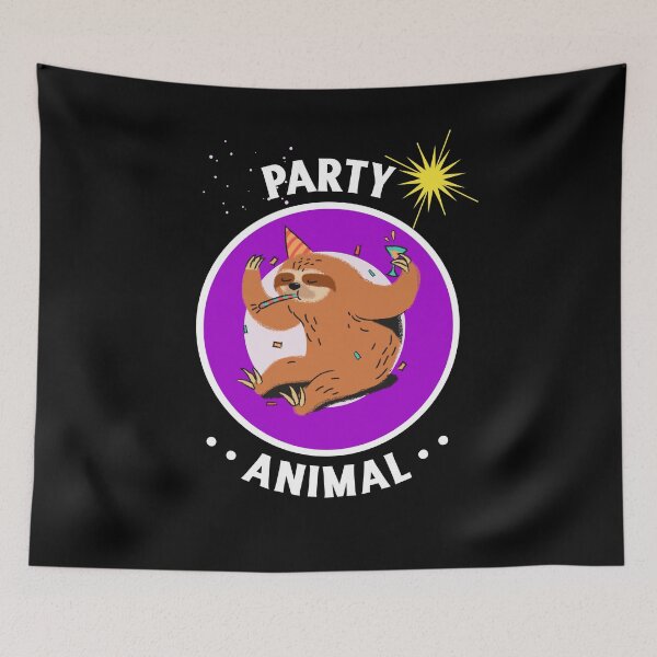 Item preview, Funny Sloth: Party animal designed and sold by AlfredsTees.