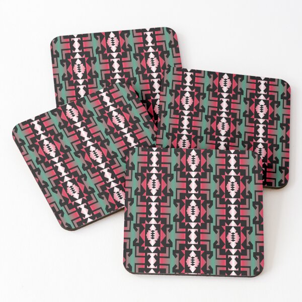 Item preview, White / Green / Red / Native Blanket Print designed and sold by JMWCD.
