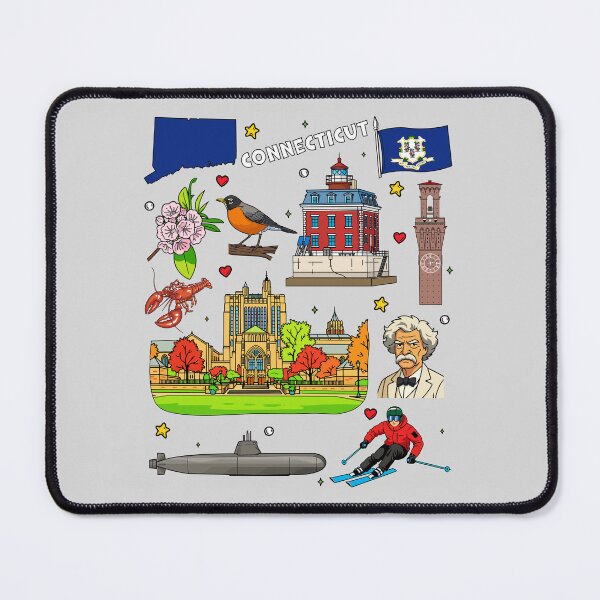 Item preview, Connecticut State Vibe: New England History & Culture Collage designed and sold by mashmosh.