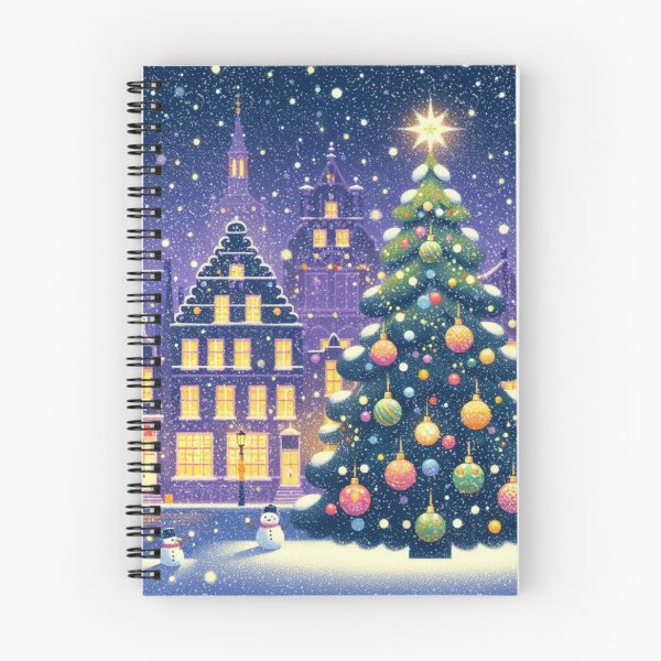 Item preview, Magical Amsterdam in the Snow – Dutch Christmas City Scene with Canals and Tree Lights designed and sold by Sugar Wisdom .