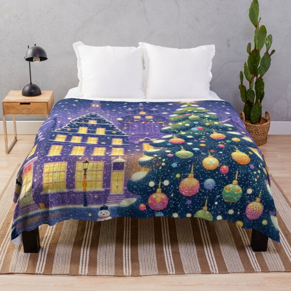 Item preview, Magical Amsterdam in the Snow – Dutch Christmas City Scene with Canals and Tree Lights designed and sold by Sugar Wisdom .