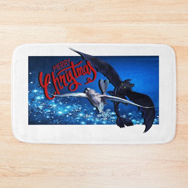 Item preview, toothless and light fury- merry christmas designed and sold by francybonzi.