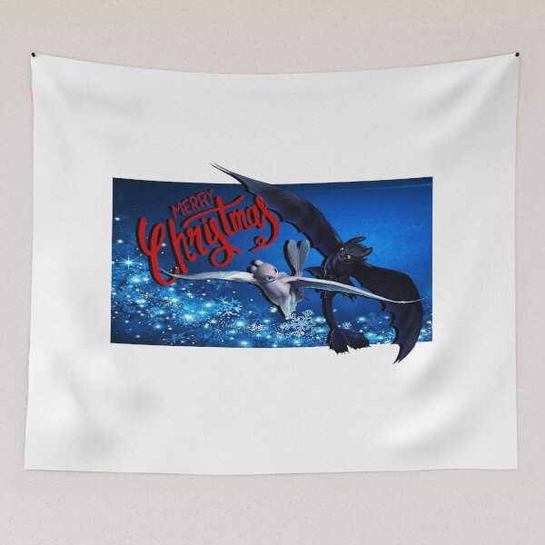 Item preview, toothless and light fury- merry christmas designed and sold by francybonzi.