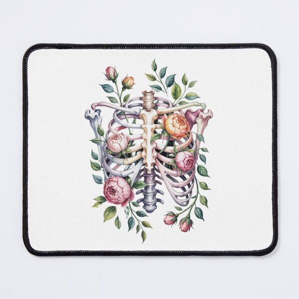 Item preview, Floral Anatomy Ribcage Watercolor Roses designed and sold by SOUFIANE1991.