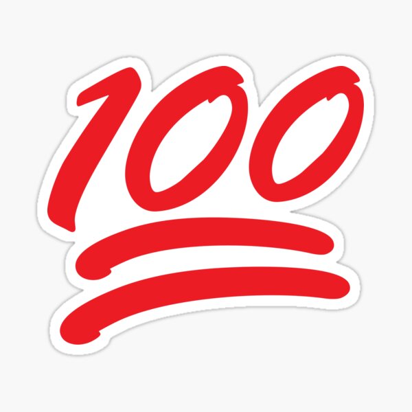 Entertainment Aanbevolen werkelijk 100 emoji " Sticker for Sale by DutchArt | Redbubble