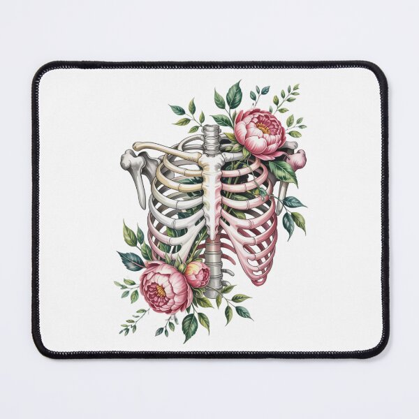Item preview, Floral Anatomy Ribcage Watercolor Roses designed and sold by SOUFIANE1991.