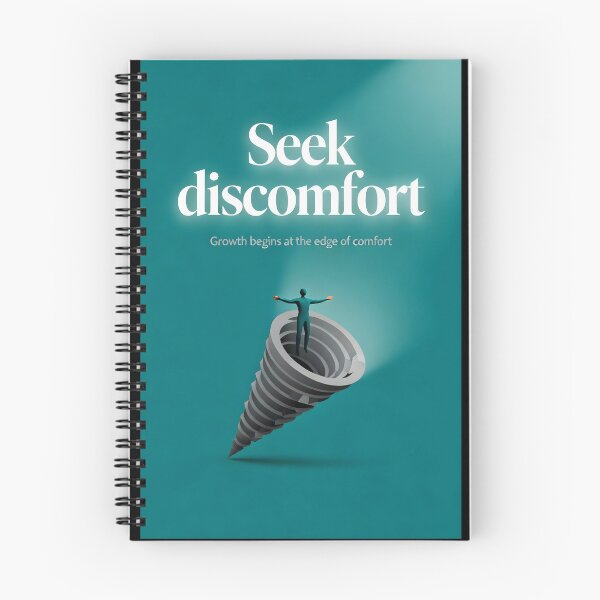 Item preview, Seek Discomfort Quote Poster - Challenge Chaos Wall Art designed and sold by Cosmopolis.