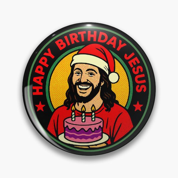 Item preview, Happy Birthday Jesus Christmas Hat Birthday Cake designed and sold by plushism.