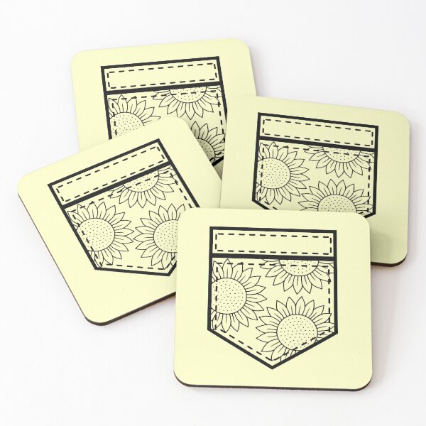 Item preview, Sunflower faux pocket sketch designed and sold by imperiumpublicitario .