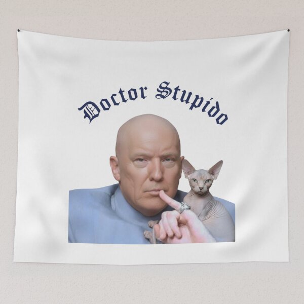 Item preview, Doctor Stupido, Evil Makeover, Donald Trump, funnyfits70, Humor, Funny, retro, vintages, funny quotes, animal humor, designed and sold by FunnyFits70.