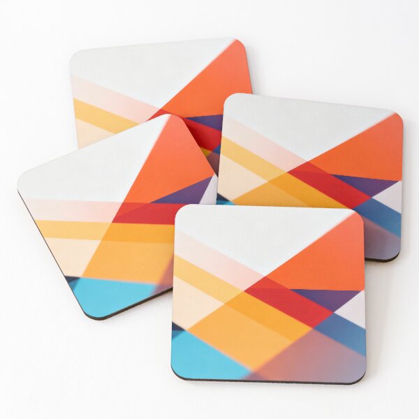 Item preview, Colorful abstract geometric shapes overlap creating a vibrant and modern design designed and sold by CharlieDesings.