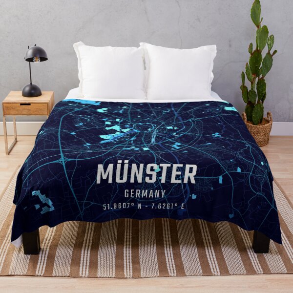 Item preview, Münster Midnight City Map designed and sold by HomeLivingCo.