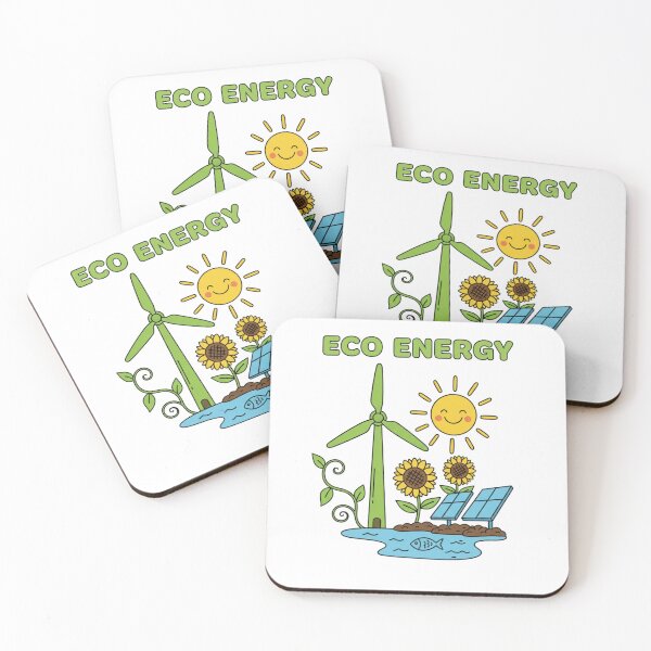 Item preview, Eco Energy Sticker PNG, Renewable Energy Clipart, Wind Turbine & Solar Panel Illustration (No White Border) designed and sold by Siamcatshop.