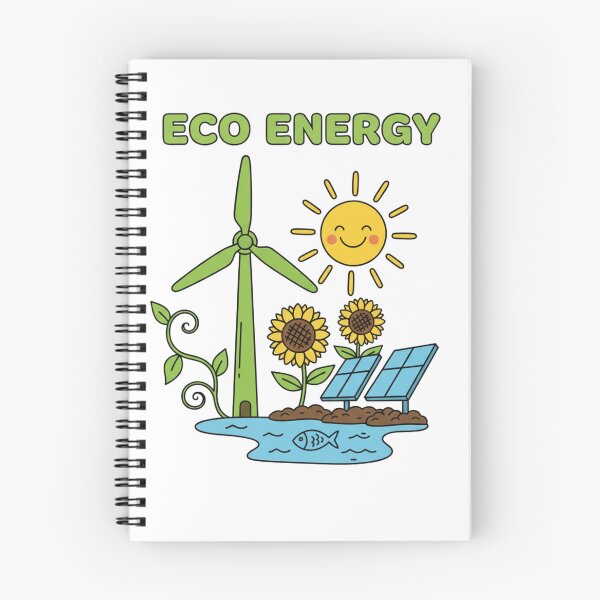 Item preview, Eco Energy Sticker PNG, Renewable Energy Clipart, Wind Turbine & Solar Panel Illustration (No White Border) designed and sold by Siamcatshop.