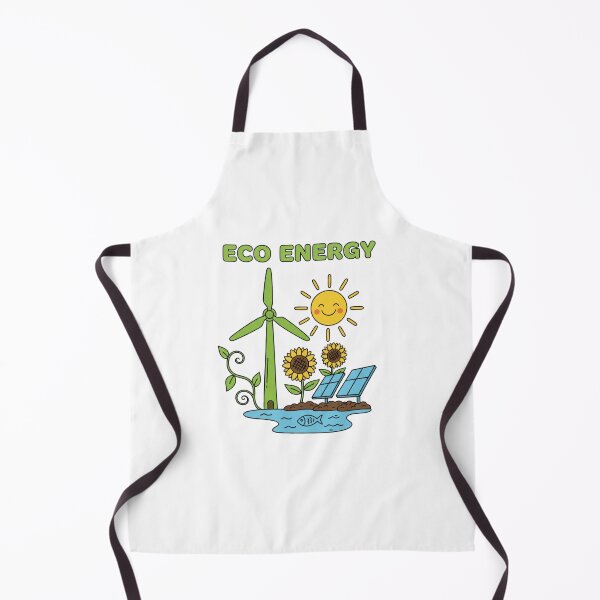 Item preview, Eco Energy Sticker PNG, Renewable Energy Clipart, Wind Turbine & Solar Panel Illustration (No White Border) designed and sold by Siamcatshop.