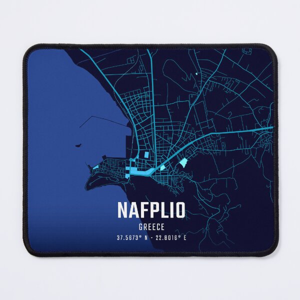 Item preview, Nafplio Midnight City Map designed and sold by HomeLivingCo.