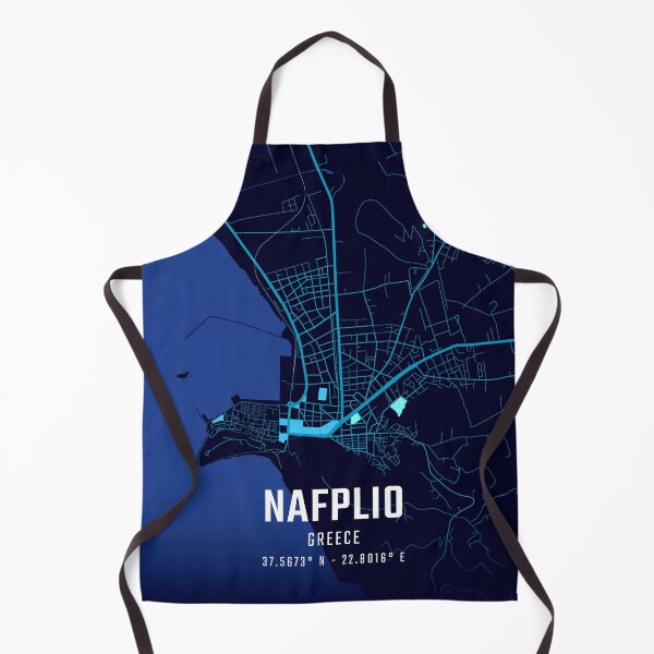 Item preview, Nafplio Midnight City Map designed and sold by HomeLivingCo.