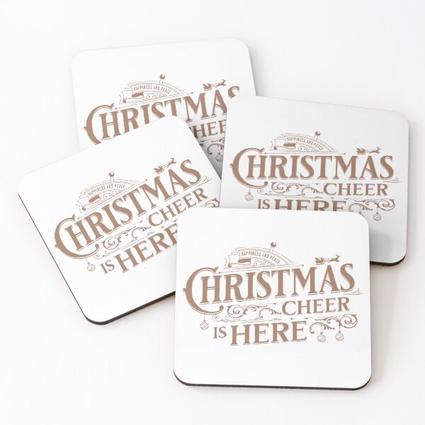Item preview, Christmas Cheer Is Here – Vintage Holiday Lettering designed and sold by Feel Good Design.