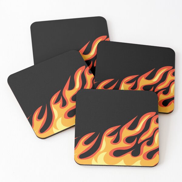 Item preview, Flame race car decal. Blazing flame, hot red dynamic fire race and hotrod graphics, automotive decoration. designed and sold by AtonuHaque.
