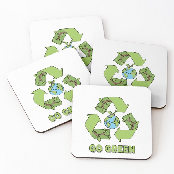 Item preview, "Go Green" Cute Recycle Symbol Illustration designed and sold by Siamcatshop.