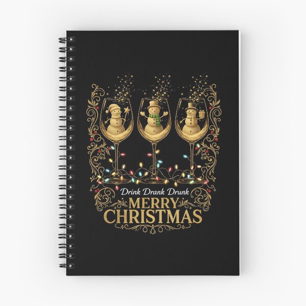 Item preview, ✨ Drink Drank Drunk – Luxury Black & Gold Christmas T-Shirt | ZEORRN Exclusive Holiday Party Art designed and sold by ZEORRNHouse.