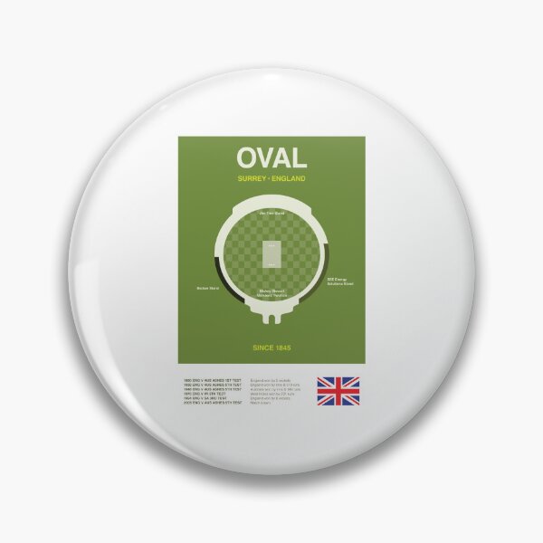 Item preview, Minimalist Oval Cricket Ground Line Print designed and sold by The Circuit Collection.