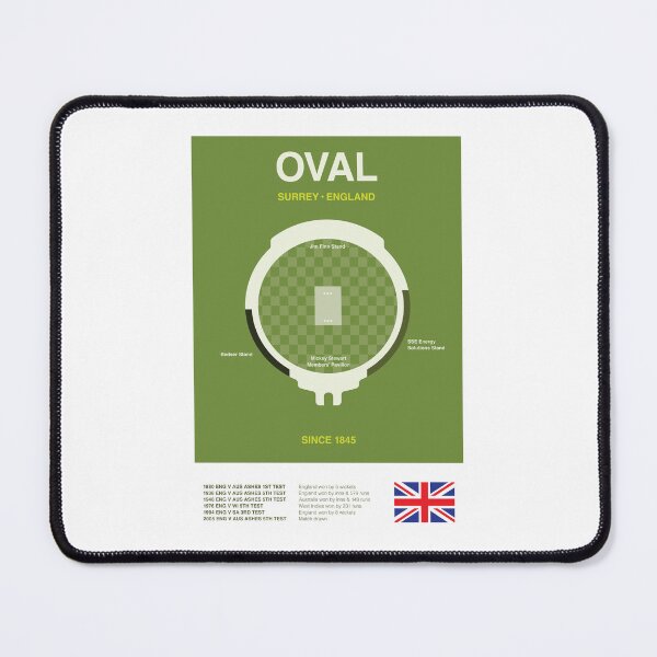 Item preview, Minimalist Oval Cricket Ground Line Print designed and sold by The Circuit Collection.